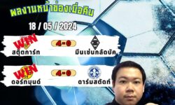 อู๋แม่นสกอร์FM99 ผลงานหน้าเมื่อคืน เสาร์ ที่ 18 เดือน พฤษภาคม 2567 