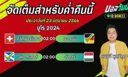 แชมป์เปี้ยนFM99 ทรรศนะบอลวันที่ 23 เดือน มิถุนายน 2567