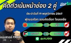 อู๋แม่นสกอร์FM99 ทรรศนะบอลประจำวันที่ 19 เดือน พฤศจิกายน 2567