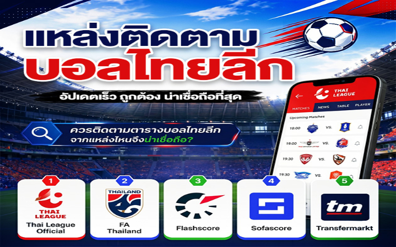 แหล่งติดตามตารางบอลไทยลีก
