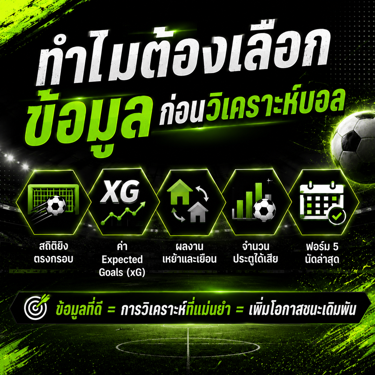 ทำไมต้องเลือกข้อมูลก่อนวิเคราะห์บอล
