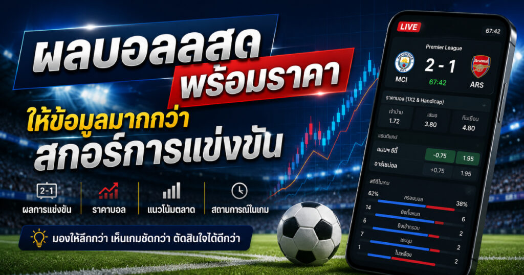 ผลบอลสดพร้อมราคา