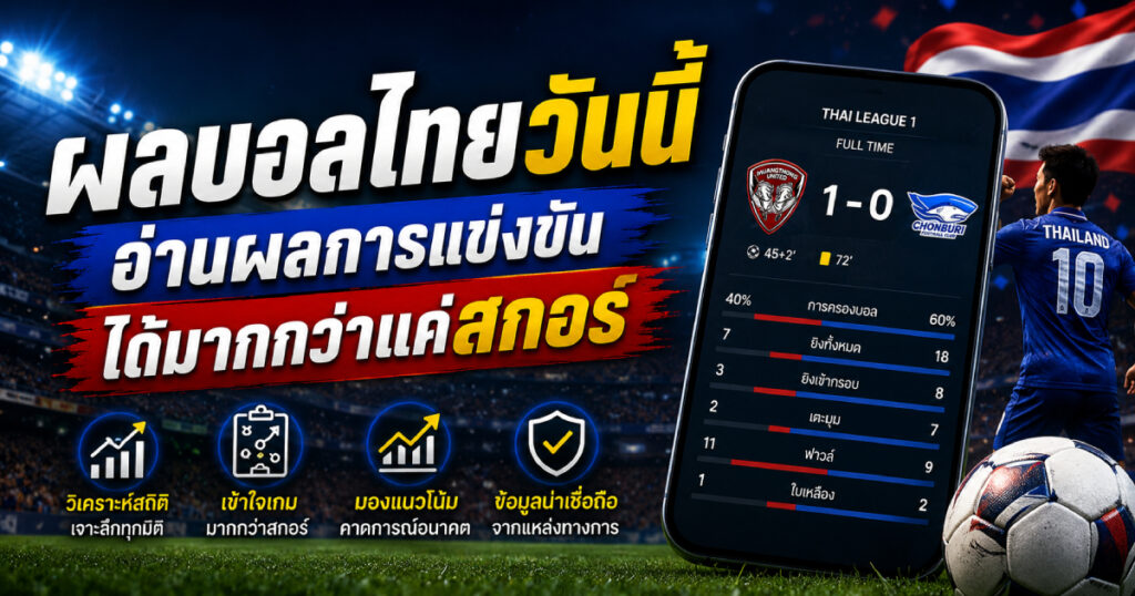 ผลบอลไทย