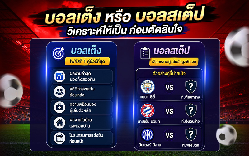 วิธีวิเคราะห์บอลเต็ง-บอลสเต็ป