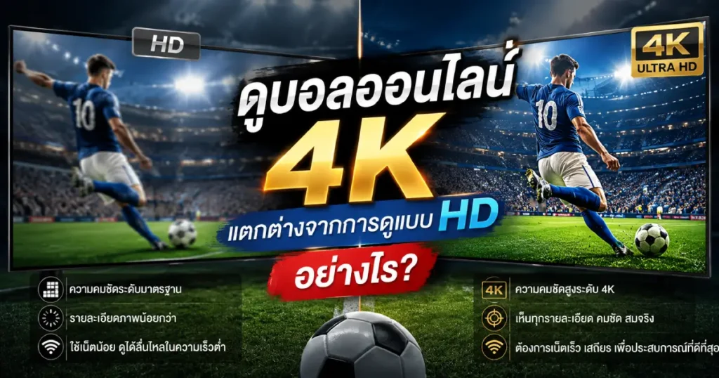 ดูบอลออนไลน์ 4K กับ HD