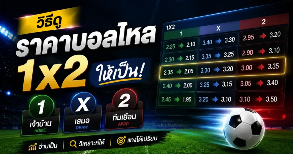 ดูราคาบอลไหล1x2 ให้เป็น