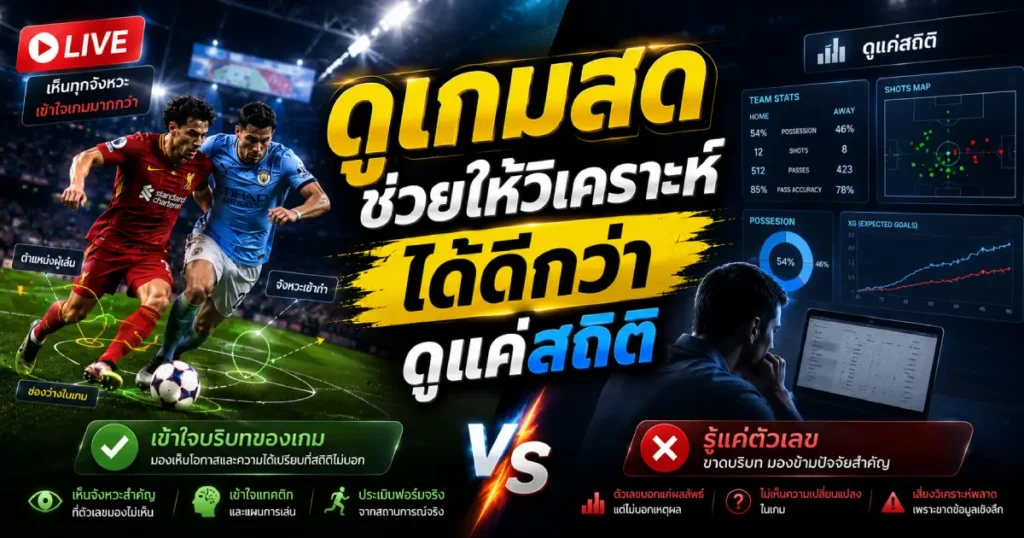 ดูเกมสดวิเคราะห์ได้ดี