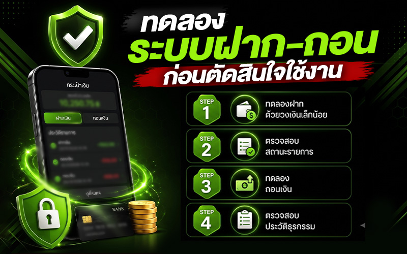 ทดลองระบบฝากถอนก่อนตัดสินใจใช้งาน