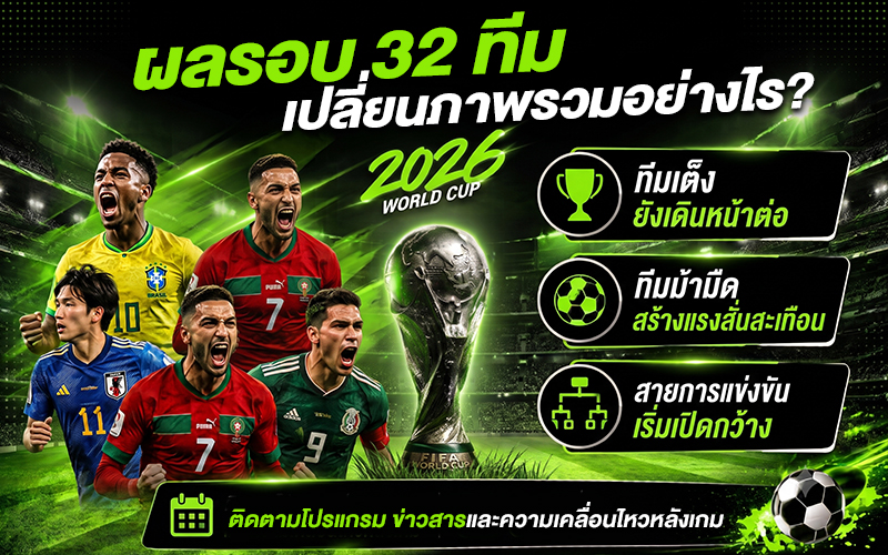 ผลบอลโลกรอบ 32 ทีม เปลี่ยนภาพรวมอย่างไร?