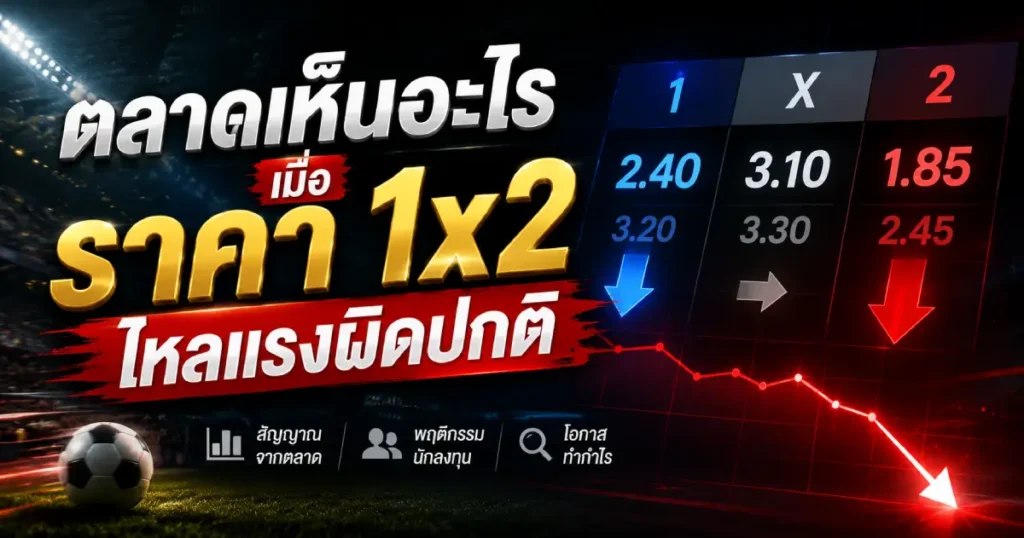 ราคา 1x2 ไหลแรงผิดปกติ