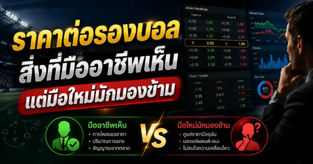 ราคาต่อรองบอล สิ่งที่มืออาชีพเห็น