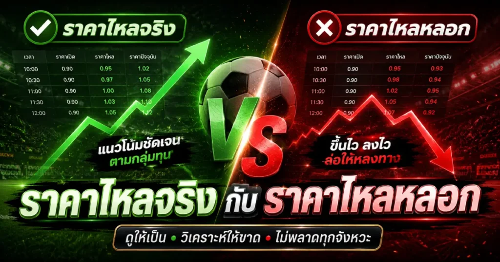 ราคาไหลจริงกับราคาไหลหลอก