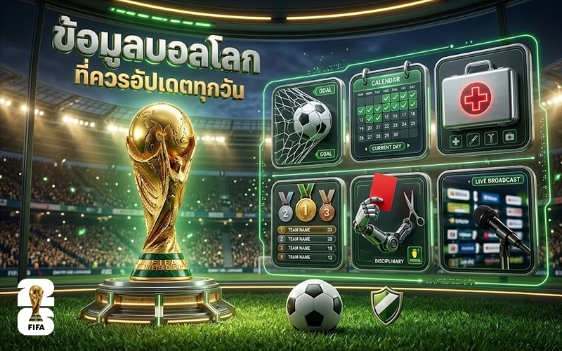 ข้อมูลบอลโลกปี 2026 ที่ควรอัปเดตทุกวัน