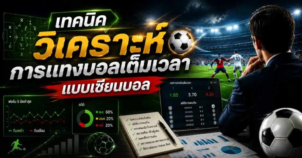 เทคนิคแทงบอลเต็มเวลาแบบเซียน