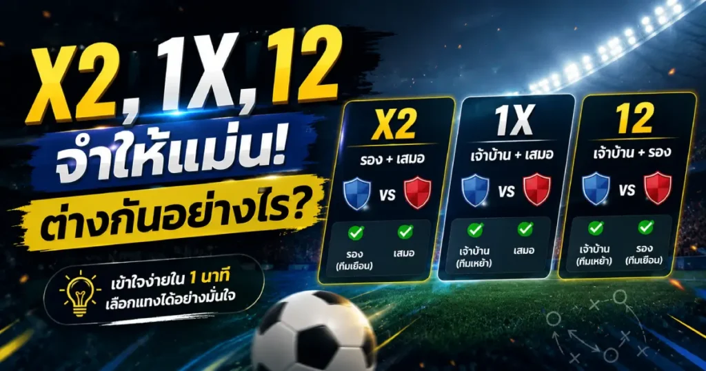 X2, 1X, 12 ต่างกันอย่างไร