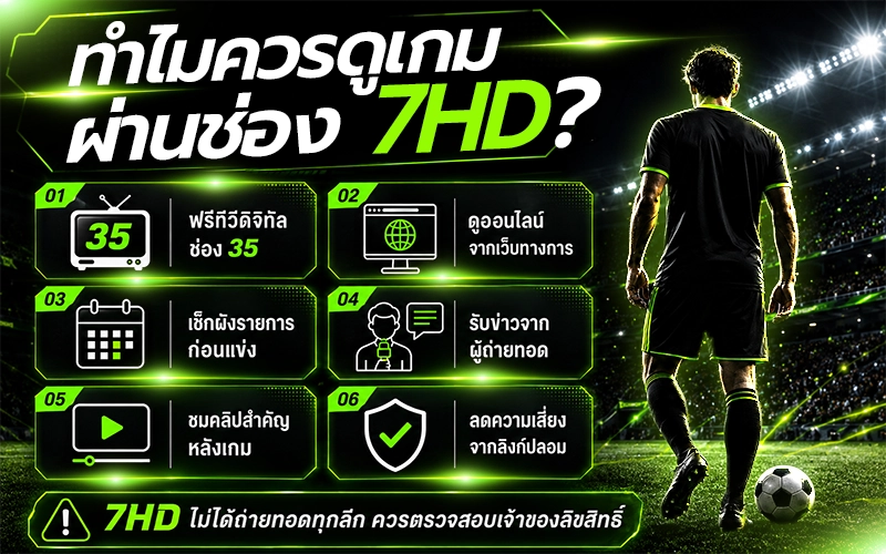 ทำไมควรดูเกมผ่านช่อง 7HD?