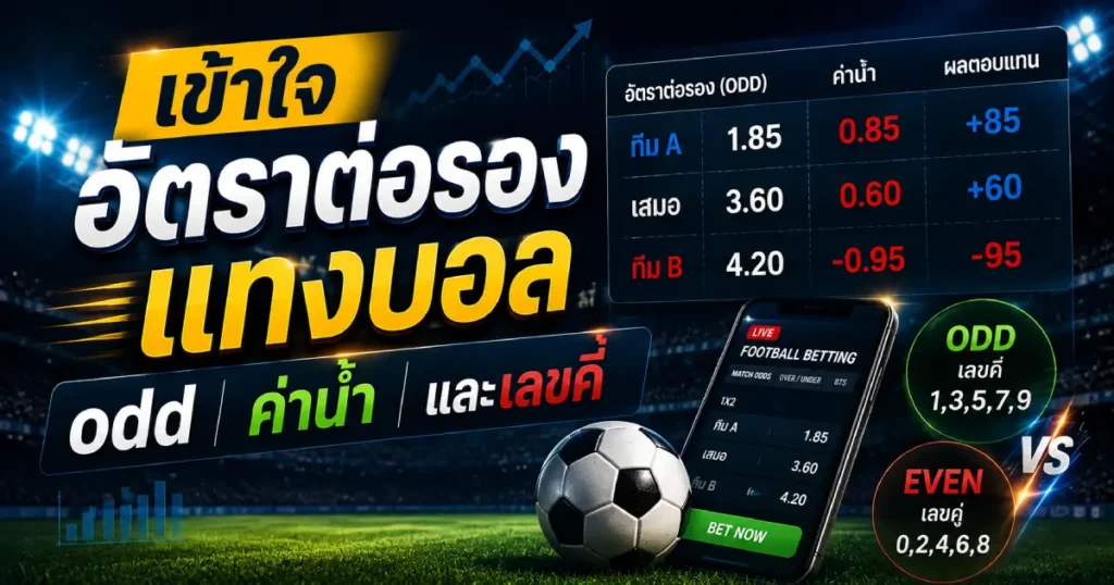 เข้าใจอัตราต่อรอง แทงบอล odd