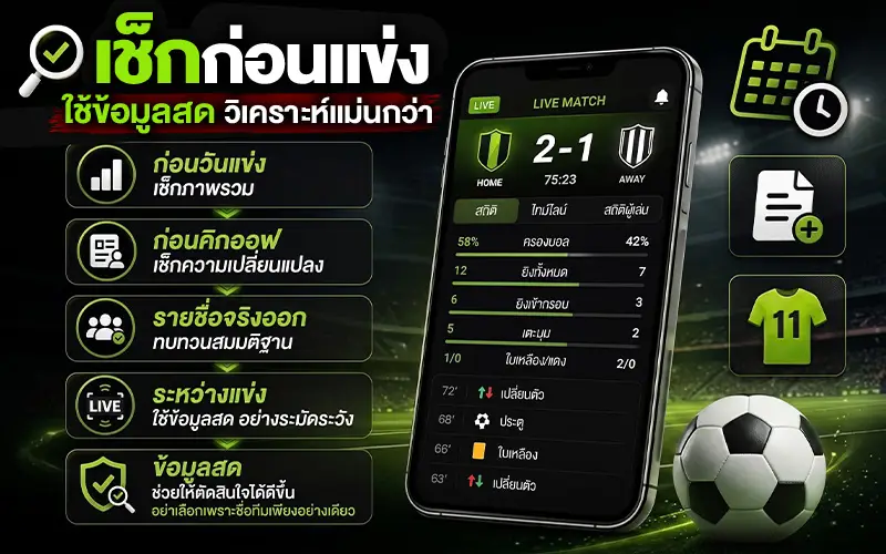 เช็กข้อมูลก่อนแข่ง