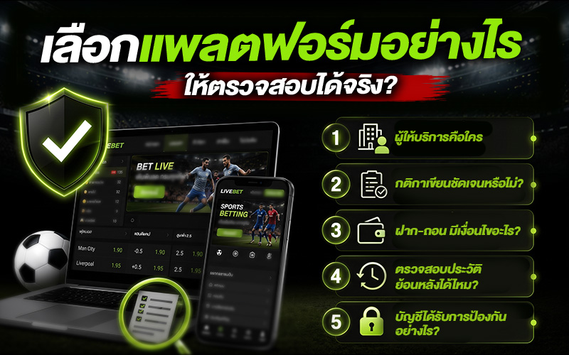 เลือกแพลตฟอร์มอย่างไรให้ตรวจสอบได้จริง?