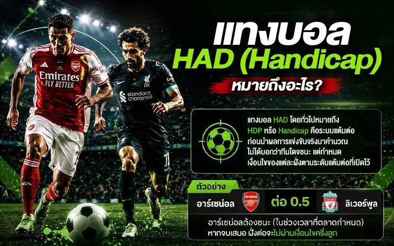 แทงบอล had (Handicap) หมายถึงอะไร?