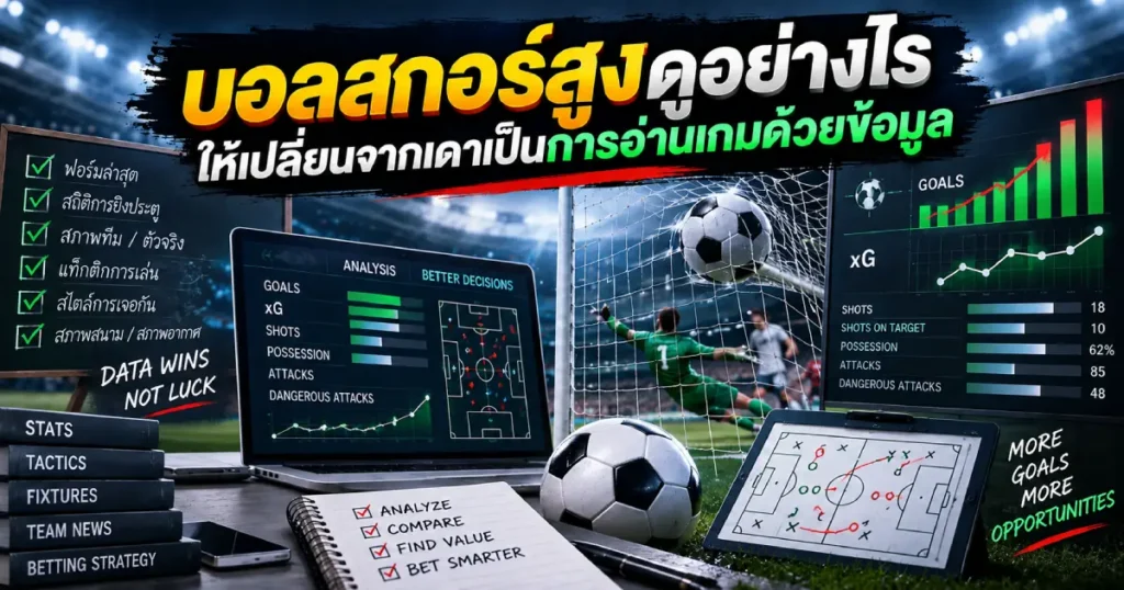 บอลสกอร์สูงดูอย่างไร วิเคราะห์ฟุตบอลด้วยข้อมูล สถิติ xG 