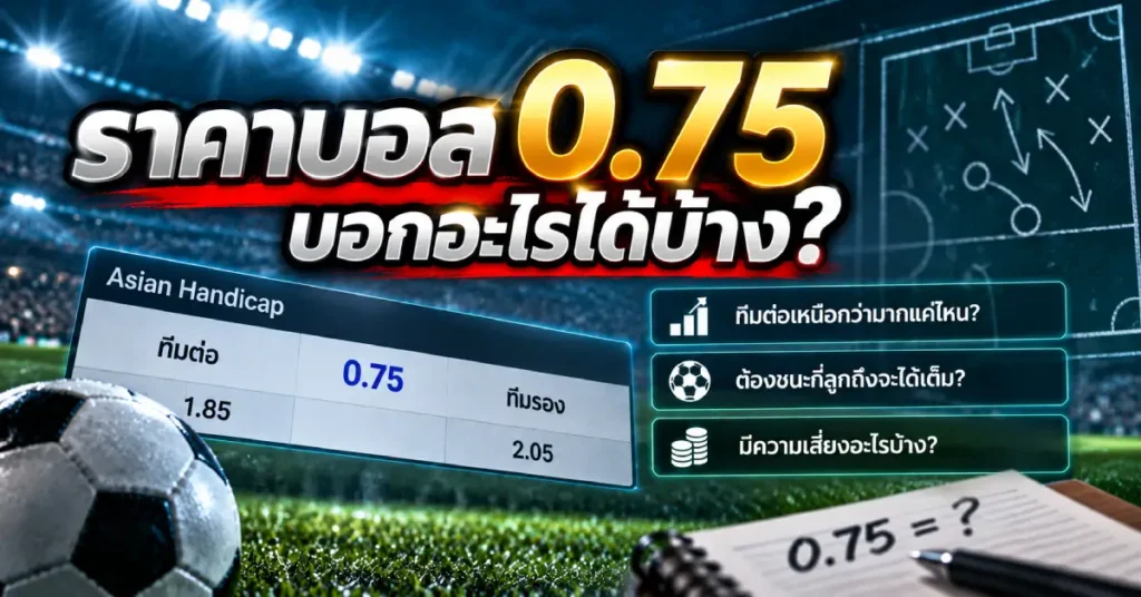 ต่อราคาบอล 0.75 ไม่เหมาะกับทีมแบบไหน และควรระวังอะไรบ้าง