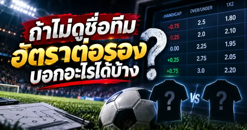อัตราต่อรองบอลกำลังบอกอะไร พร้อมตัวอย่างราคาแฮนดิแคป สูงต่ำ และ 1X2